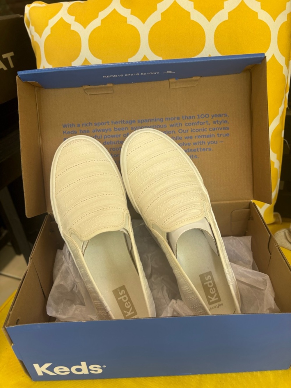 Keds Blue Branded Shoe Box with White Logo